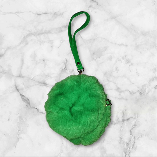 Small Neon Green Faux Fur bag